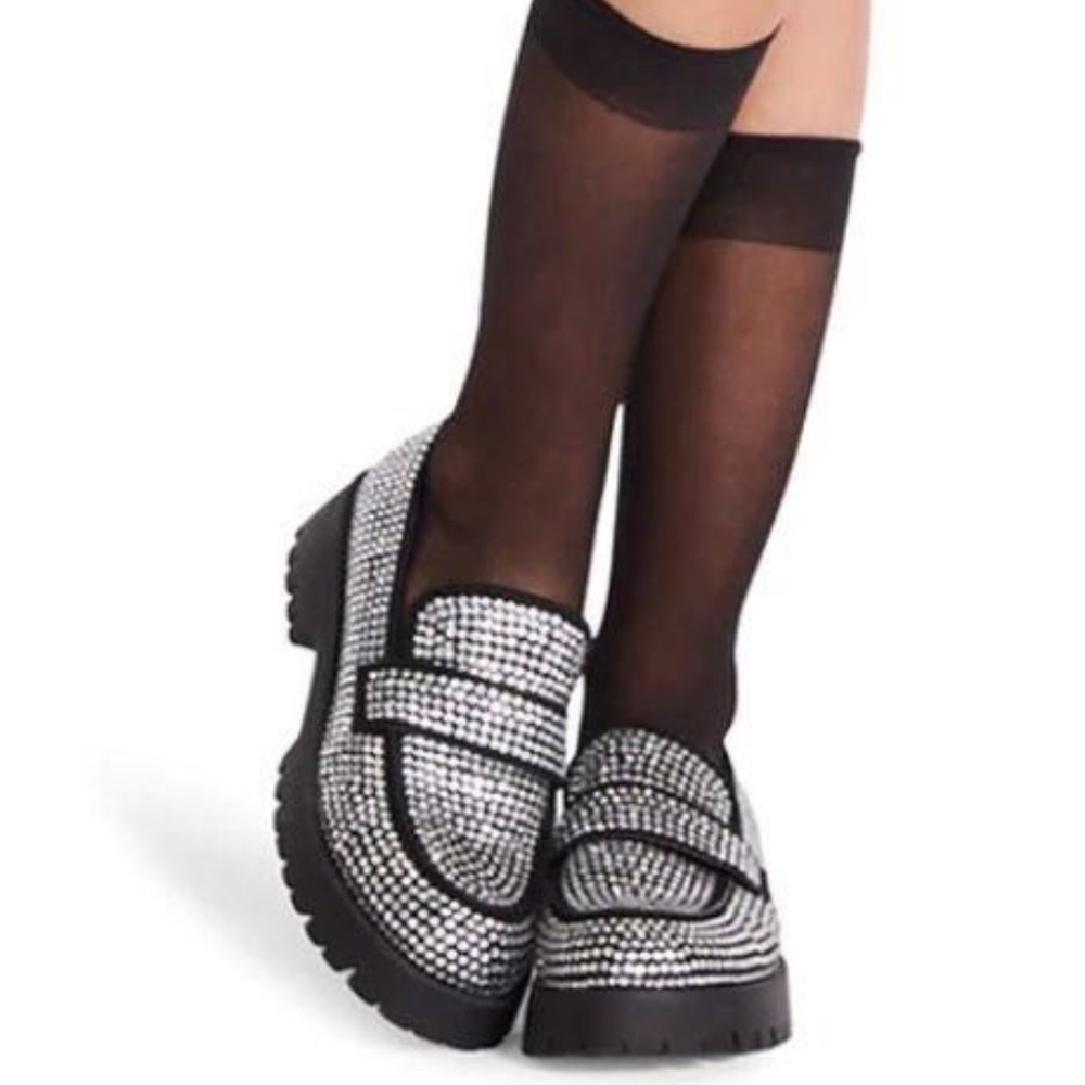Steve Madden Giorgina rhinestones loafers 6 New